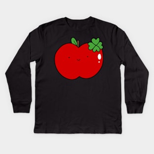 Lucky Red Apple Kids Long Sleeve T-Shirt